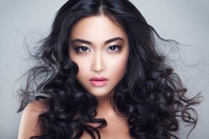 sexy and voluminous Asian hairstyle