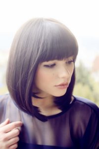Blunt bob with bangs
