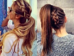 Ponytail hairstyles with braids
